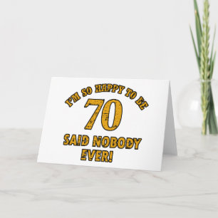 70 years Old birthday designs Card