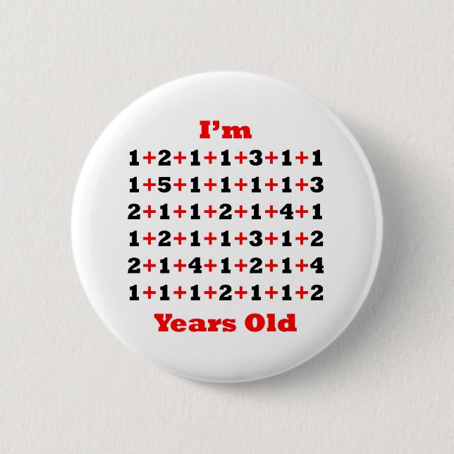 70 Years old! Blk Red 6 Cm Round Badge (Front)