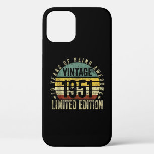 70 Years Old Gifts Vintage 1951 Birthday iPhone 12 Pro Case