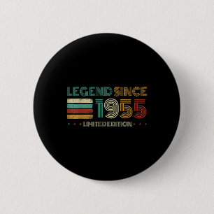 70 Years Old Legend Since 1955 70th Birthday 6 Cm Round Badge