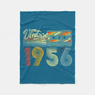 70 Years Old Vintage 1956 Cette Tape 70th Birthday Fleece Blanket