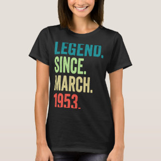 70 Years Old Vintage March 1953 70th Birthday 1 T-Shirt