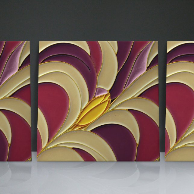70ies Yellow Tulip Wall Decor Modern Colourful Ceramic Tile (Creator Uploaded)