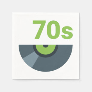70s 1970's Rock Record Music Napkin