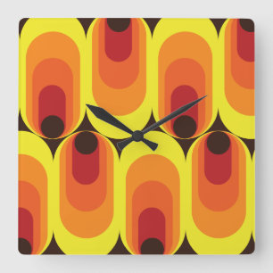 70s 60s inspired wall clock