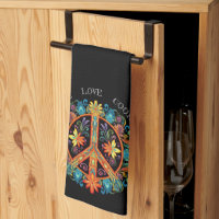 70s 60s Peace Sign Colourful