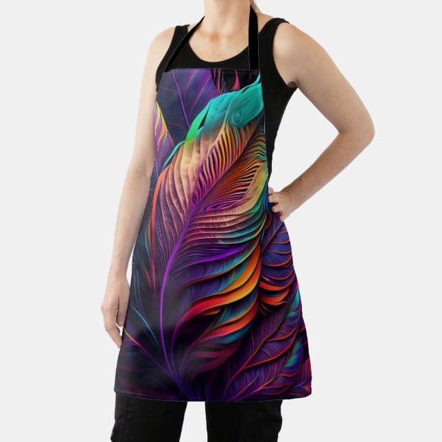 70s 60s Psychedelic Feathers  Apron (Insitu)