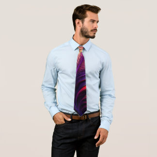 70s 60s Psychedelic Feathers Tie