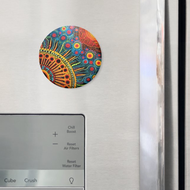 70s 60s Psychedelic Hippy Retro Hip Magnet (In Situ (Fridge))
