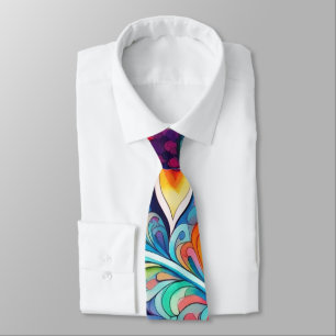 70s 60s Psychedelic Hippy Retro Hip Tie