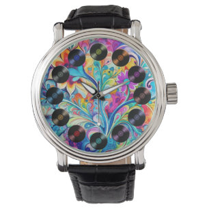 70s 60s Psychedelic Hippy Retro Hip Watch