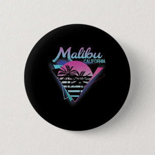 70s 80s In California City Malibu Surfing 6 Cm Round Badge