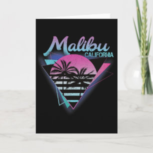 70s 80s In California City Malibu Surfing Card