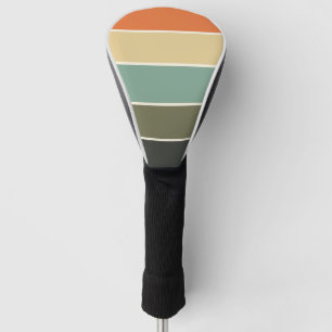 70s 80s Retro Striped Stripes Golf Head Cover