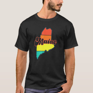 70s 80s Retro Style Mainer Home State Portland Vis T-Shirt