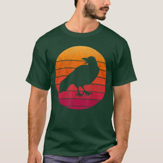 70s 80s Retro Sun Crow Shirt Vintage Raven Tee Bir