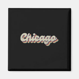 70's 80's Usa City - Vintage Chicago Magnet