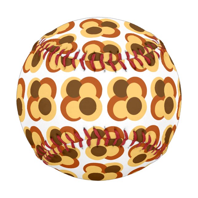 70s Abstract Geometric Circular Shapes Baseball (Front)