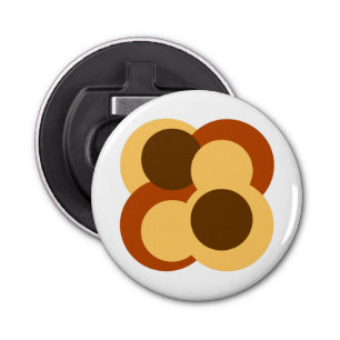 70s Abstract Geometric Circular Shapes Bottle Opener