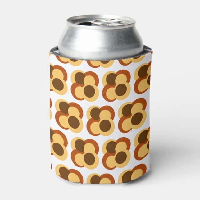 70s Abstract Geometric Circular Shapes Can Cooler (Can Front)