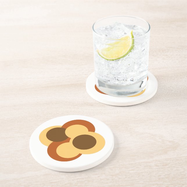 70s Abstract Geometric Circular Shapes Coaster (Side)
