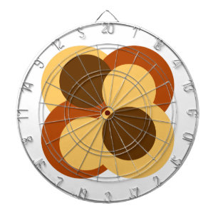 70s Abstract Geometric Circular Shapes Dartboard