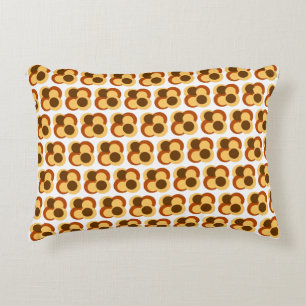 70s Abstract Geometric Circular Shapes Decorative Cushion