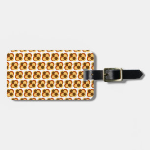 70s Abstract Geometric Circular Shapes Luggage Tag