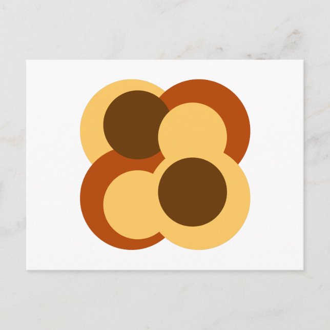 70s Abstract Geometric Circular Shapes Postcard (Front)