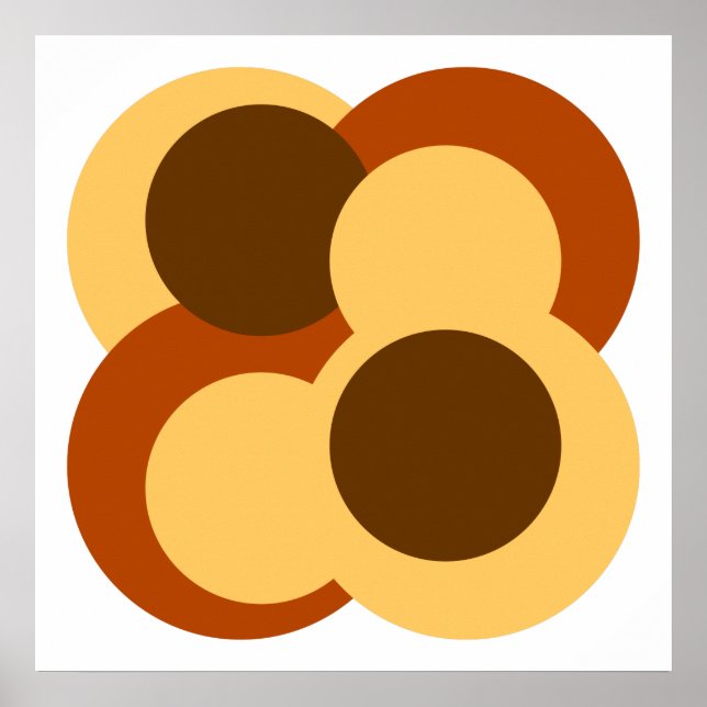 70s Abstract Geometric Circular Shapes Poster (Front)