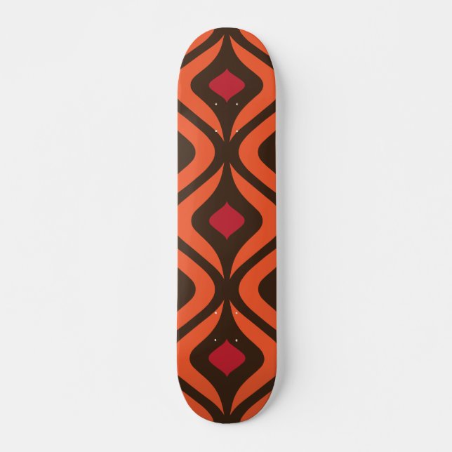 70s Abstract Geometric Shapes Pattern Skateboard (Front)