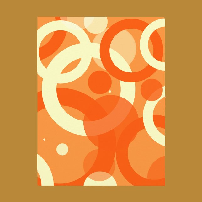 70s Aesthetic Orange Swirl Postcard (Creator Uploaded)