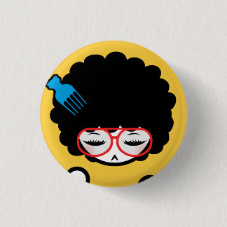 70's Afro Nina 3 Cm Round Badge