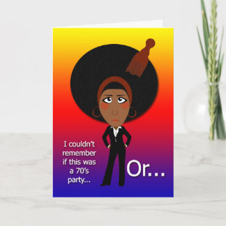 70's Birthday Party Card