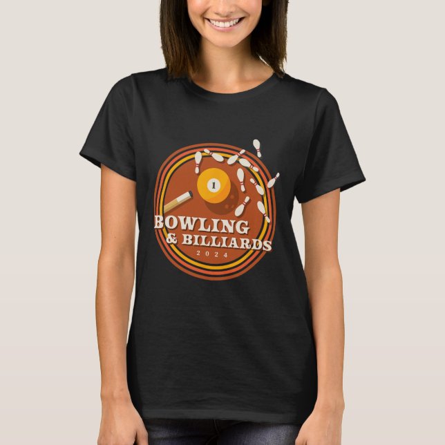 70s Bowling And Billiards  T-Shirt (Front)