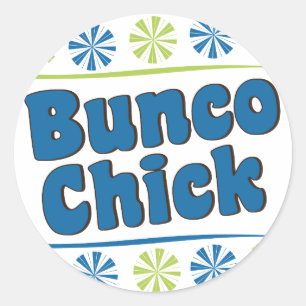 70's Bunco Chick Classic Round Sticker