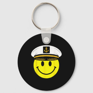 70s Captain Yellow Smile Face Smiling Happy Fun Ya Key Ring