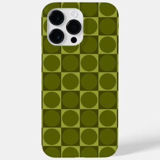 70s Checks and Circles Green Case-Mate iPhone 14 Pro Max Case