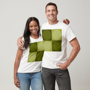 70s Checks and Circles Green T-Shirt