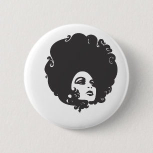 70s Chick 6 Cm Round Badge