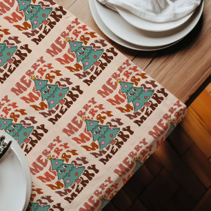 70s Christmas Runner Peace Love Pastel Décor