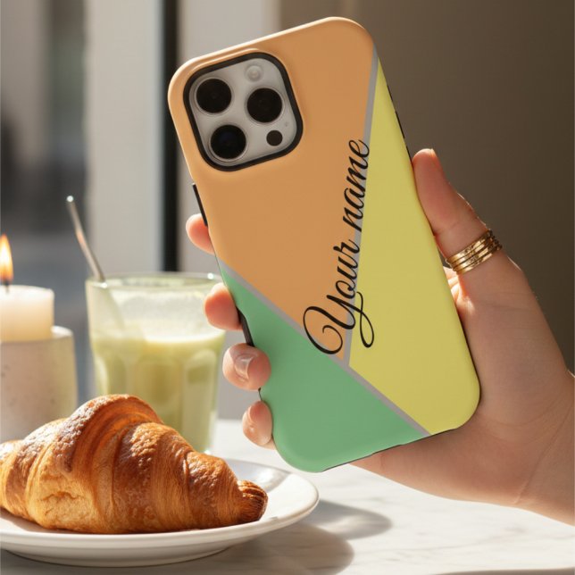 70s COlor block geometric Abstract pattern custom iPhone Case (Creator Uploaded)