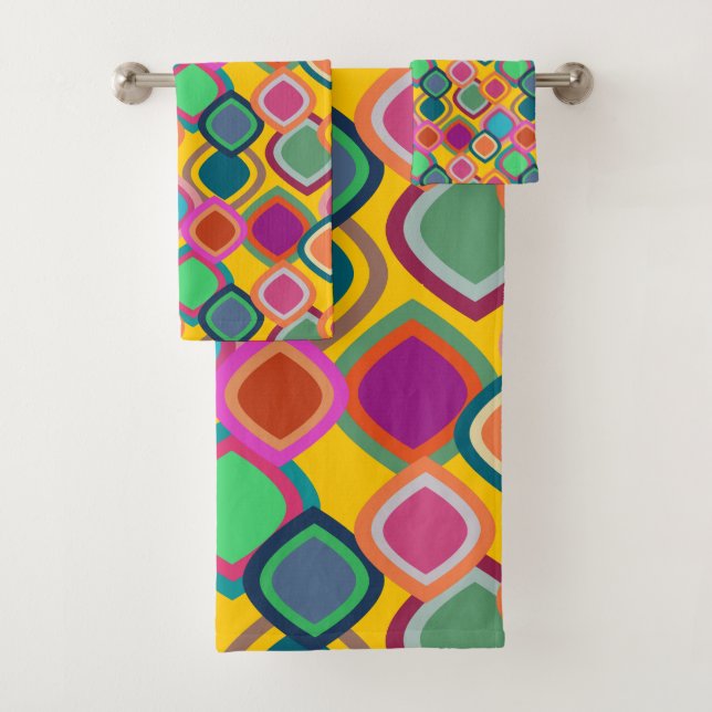 70s Colours  Bath Towel Set (Insitu)