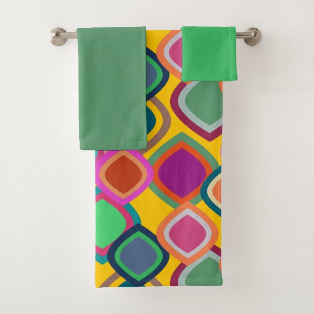 70s Colours  Bath Towel Set (Insitu)