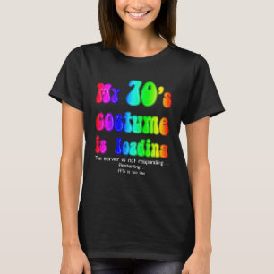 70s Costume Halloween Rainbow  Vintage 1970s Party T-Shirt