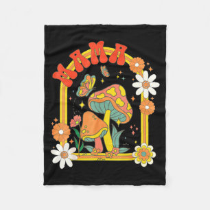 70s daisy groovy mama hippie matching family fleece blanket