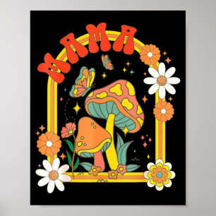 70s daisy groovy mama hippie matching family poster