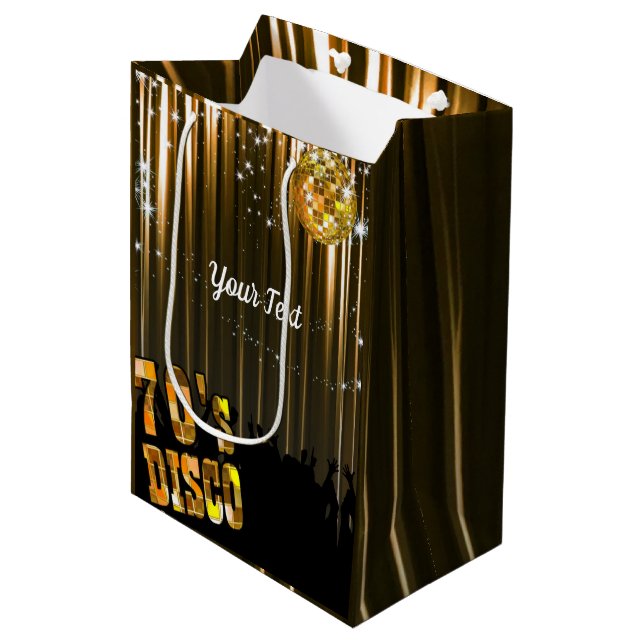 70s Disco Custom Medium Gift Bag (Front Angled)