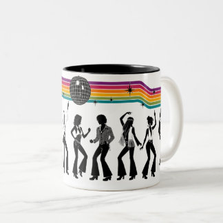 70's Disco Dance Party Two-Tone Coffee Mug