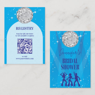 70s Disco Dancing Queen Bridal Shower Registry Enclosure Card